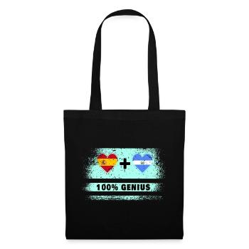 L’Espagne et le Salvador drapeaux 100 % géniaux - Sac en tissu - noir - Devant