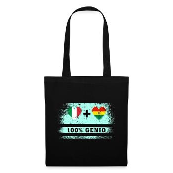 Italy and Bolivia 100% genius flag - Tote Bag - black - Front