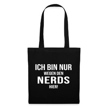 gamer nerds online game play zocker community - Stoffbeutel - Schwarz - Vorne