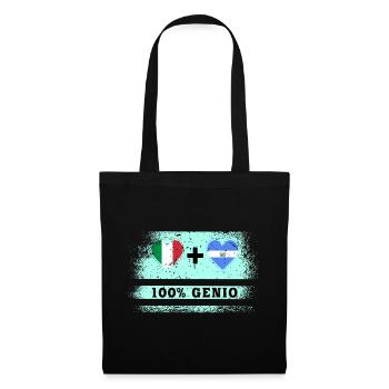 Italie et El Salvador 100% drapeau de génie - Sac en tissu - noir - Devant