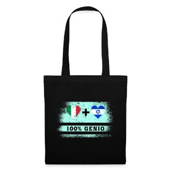 Italy and Israel 100% genius flag - Tote Bag - black - Front