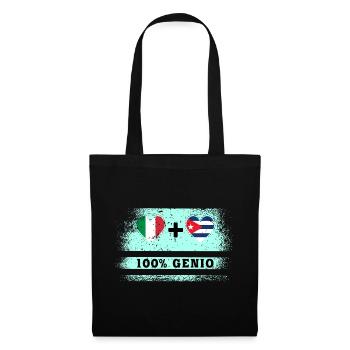 Italy and Cuba 100% genius flag - Tote Bag - black - Front