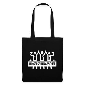 Junggesellenabschied (Trio Team Bräutigam / White) - Stoffbeutel - Schwarz - Vorne