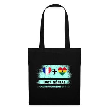 Drapeau France et Ghana 100% génial - Sac en tissu - noir - Devant
