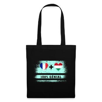 France and Hungary 100% awesome flag - Tote Bag - black - Front