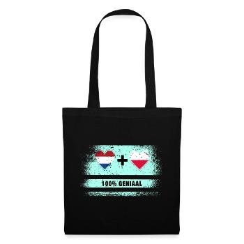 Poland and the Netherlands 100% Genius flag - Tote Bag - black - Front