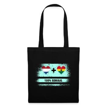 Ghana and the Netherlands 100% Genius flag - Tote Bag - black - Front
