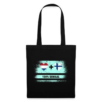 Finland and the Netherlands 100% Genius flag - Tote Bag - black - Front