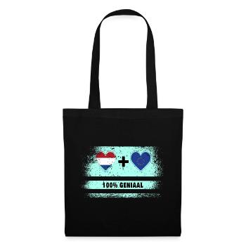Europe and the Netherlands 100% Genius flag - Tote Bag - black - Front