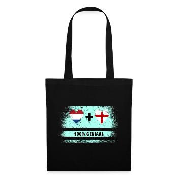 England and The Netherlands 100% Genius flag - Tote Bag - black - Front