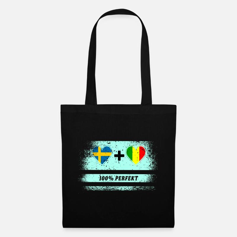 Mali und Schweden 100% perfekt / Geschenk - Stoffbeutel - Schwarz