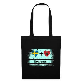 Maroc et Suède 100% Parfait / Cadeau - Sac en tissu - noir - Devant