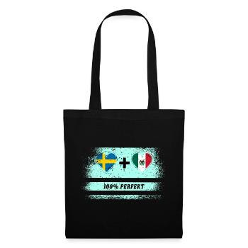 Mexique et Suède 100% parfait / cadeau - Sac en tissu - noir - Devant