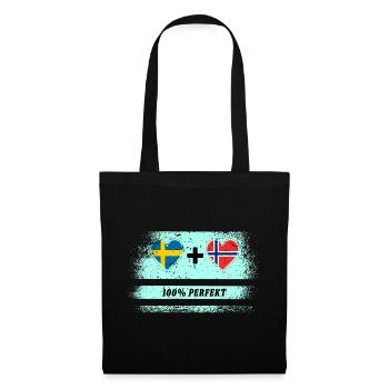 Norvège et Suède 100% Parfait / Cadeau - Sac en tissu - noir - Devant