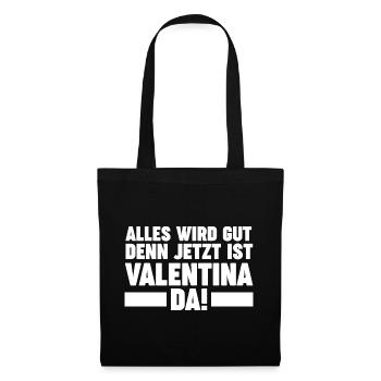 Valentina - Stoffbeutel - Schwarz - Vorne