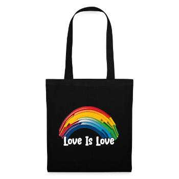Prideful Skies LGBTQ gay pride Rainbow Love - Stoffbeutel - Schwarz - Vorne