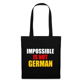 impossible is not german - germany - Tote Bag - black - Front