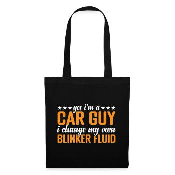 Oui, je suis un gars de voiture, je change mon propre fluide clignotant 3 - Sac en tissu - noir - Devant