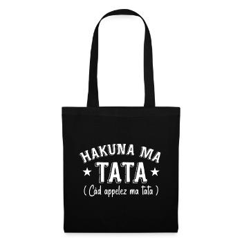 Appelez ma Tata - HAKUNA ma Tata - Sac en tissu - noir - Devant