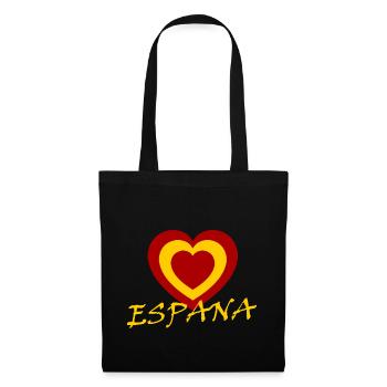 Un cœur pour les Espagnols - Sac en tissu - noir - Devant