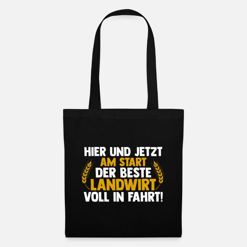 Landwirtschaft Bauer Landwirt - Stoffbeutel - Schwarz