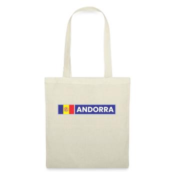 Flagge von Andorra - Stoffbeutel - Natur - Vorne
