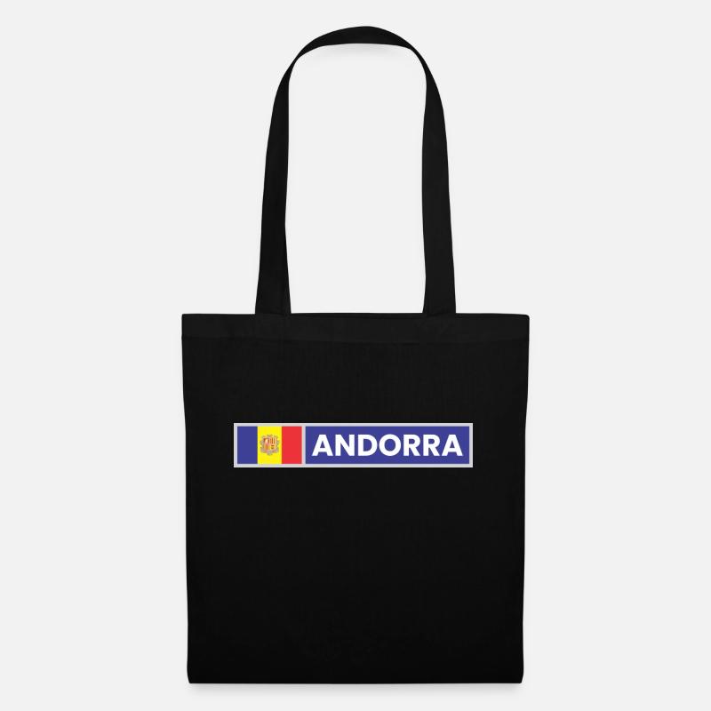 Drapeau d’Andorre - Sac en tissu - noir