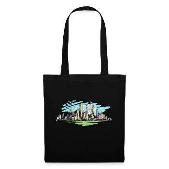 City skyline colorful - Tote Bag - black - Front