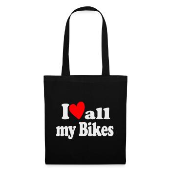 J’aime tous mes vélos - Sac en tissu - noir - Devant