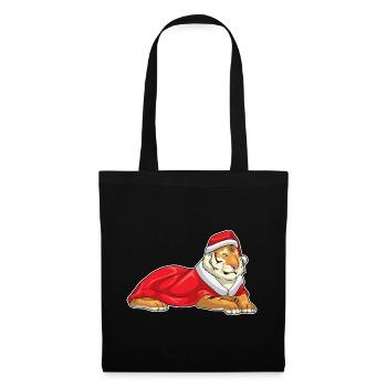 Chapeau de Père Noël tigre - Sac en tissu - noir - Devant