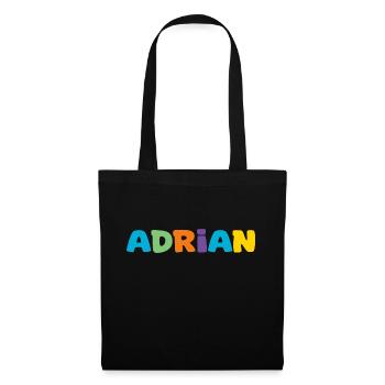 Name - Adrian - Tote Bag - black - Front