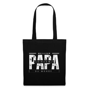Meilleur Chien du Monde - Design Distress - Sac en tissu - noir - Devant