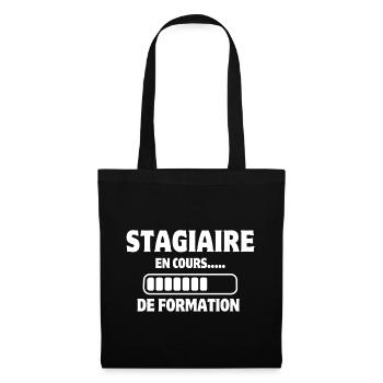stagiaire, formation, apprenti - Sac en tissu - noir - Devant