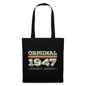 Legende seit 1947 Geboren 1947 Geburtstag 1947 - Stoffbeutel - Schwarz - Vorne
