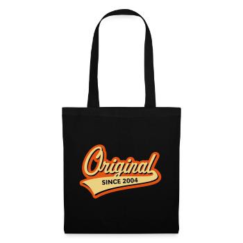 Original Since 2004 (Geburtsjahr, Geburtstag / 3C) - Stoffbeutel - Schwarz - Vorne