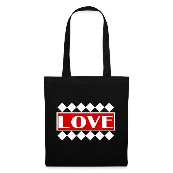 LIEBE. PAAR. ICH HABE GERADE GEHEIRATET. Junggesellinnenabschied. VALENTINSTAG. - Stoffbeutel - Schwarz - Vorne