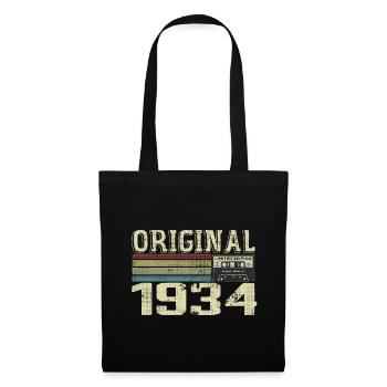 1934 Fêtes D’anniversaire - Cadeau Retro 1934 - Sac en tissu - noir - Devant