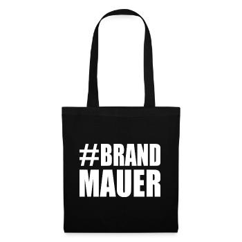 brandmauer - Stoffbeutel - Schwarz - Vorne