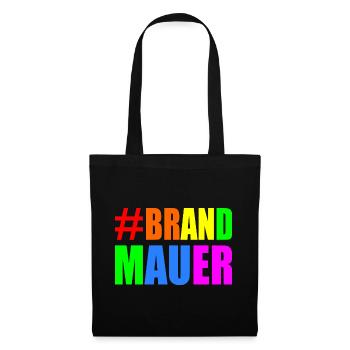 brandmauer - Stoffbeutel - Schwarz - Vorne
