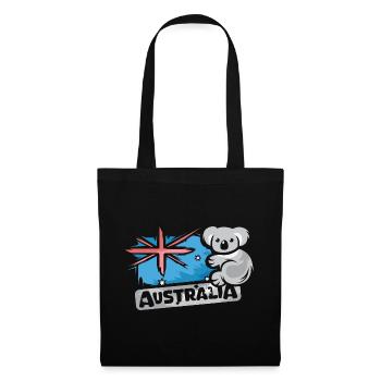 Australia Koala Comic Bear Nature Animal Logo Cartoon - Tote Bag - black - Front