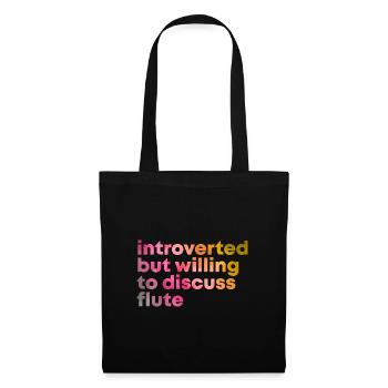flûte - Sac en tissu - noir - Devant