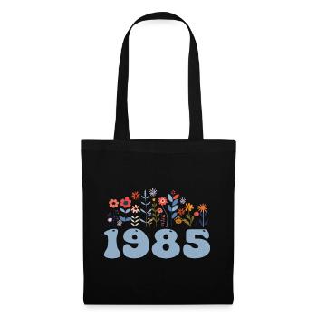 1985 Floral Pattern 1985 Floral Theme Floral 1985 - Tote Bag - black - Front