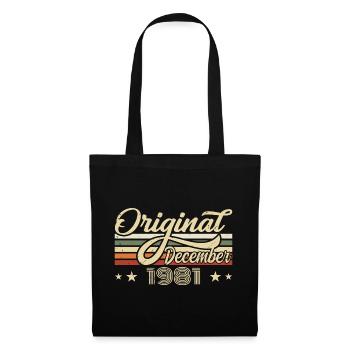 Décembre 1981 - Cadeau d’anniversaire Décembre 1981 - Sac en tissu - noir - Devant