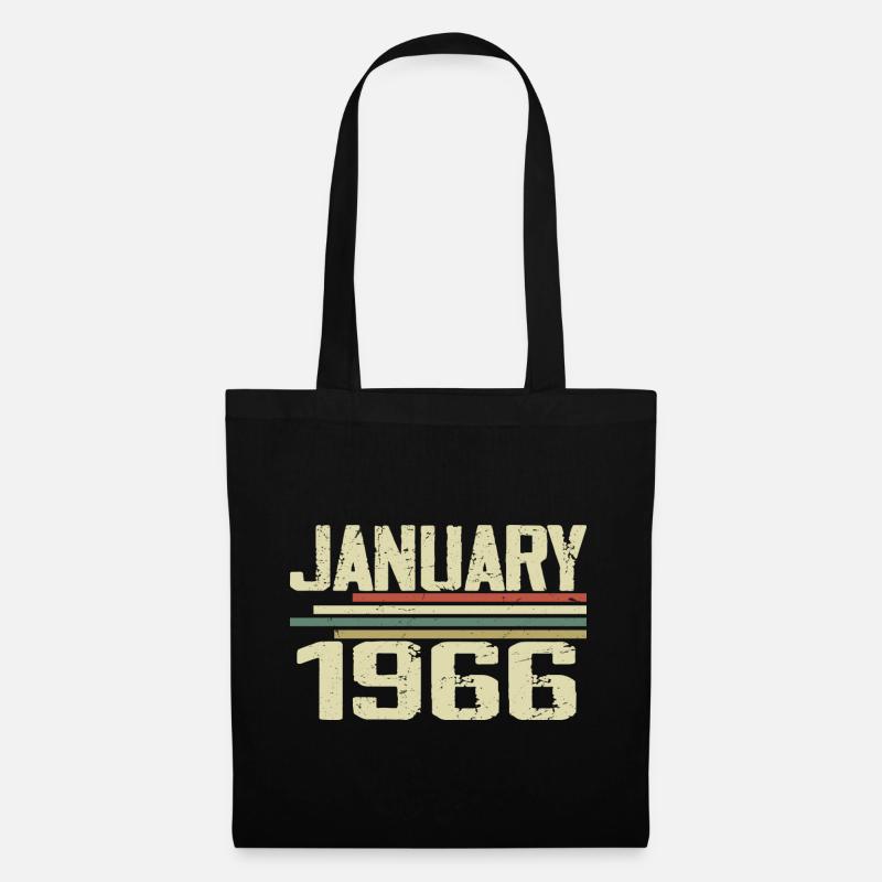 Januar 1966 - Geburtstagsgeschenk Januar 1966 - Stoffbeutel - Schwarz