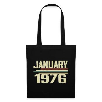 Janvier 1976 - Cadeau d’anniversaire Janvier 1976 - Sac en tissu - noir - Devant