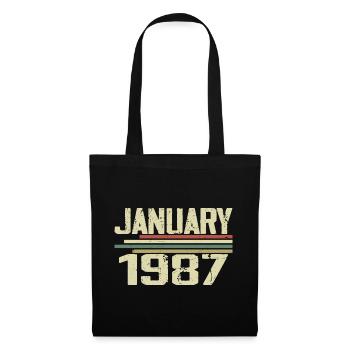 Janvier 1987 - Cadeau d’anniversaire Janvier 1987 - Sac en tissu - noir - Devant