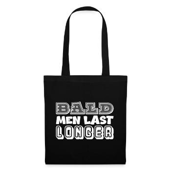 Bald Men Last Longer Typography - Tote Bag - black - Front