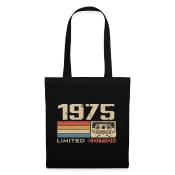 Legenden 1975 Jahrgang 1975 Jubiläum Jahrgang 1975 - Stoffbeutel - Schwarz - Vorne