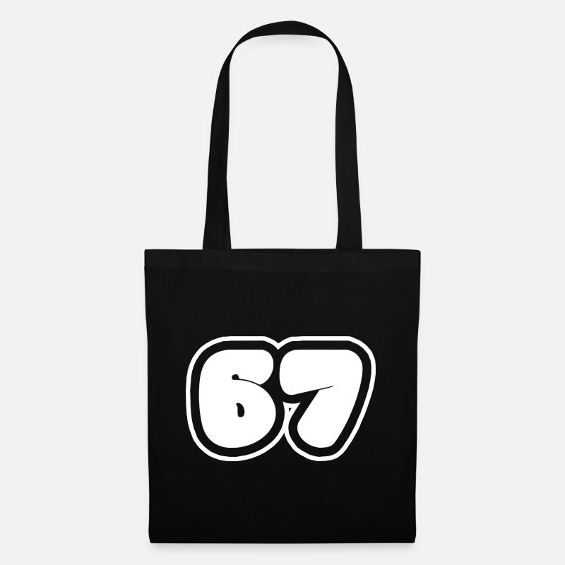 67 number - Tote Bag - black