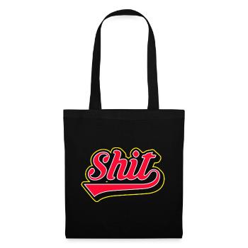 Logo du script de mot merdique - Sac en tissu - noir - Devant